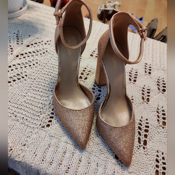 Aldo Shoes - Aldo rose gold sparkle heels size 9